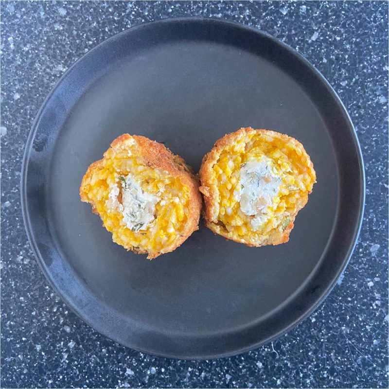 Pumpkin & Feta Arancini Let them eat